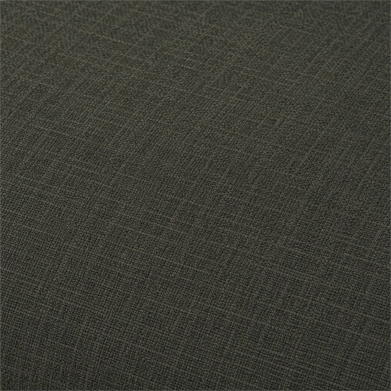 Bowery Hill Transitional Fabric Tufted Loveseat Bench in Gray
