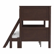 Bowery Hill Transitional Twin Over Full Bunk Bed in Walnut Finish