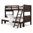 Bowery Hill Transitional Twin Over Full Bunk Bed in Walnut Finish