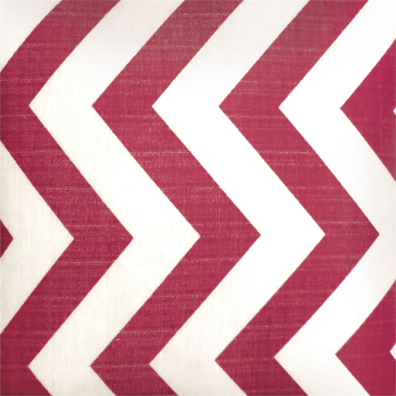 Bowery Hill Fabric Chevron Throw Pillows Set of 2 in Red Pattern