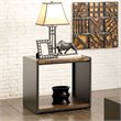 Bowery Hill Transitional Wood End Table with 1 Shelf in Matte Black