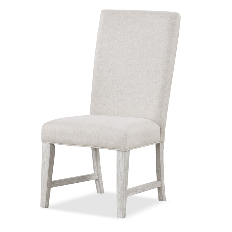 Bowery Hill Solid Wood Side Chairs in Light Gray (Set of 2)
