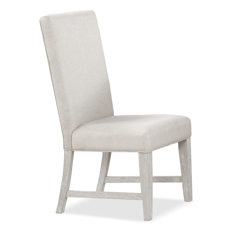 Bowery Hill Solid Wood Side Chairs in Light Gray (Set of 2)