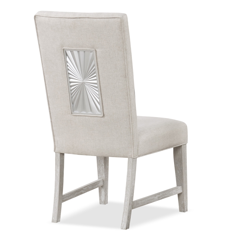 Bowery Hill Solid Wood Side Chairs in Light Gray (Set of 2)