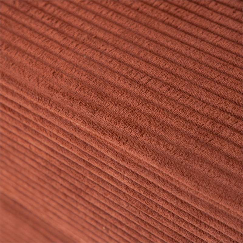 Bowery Hill Modular Foam Sofa with Corduroy Fabric in Rustic Brown