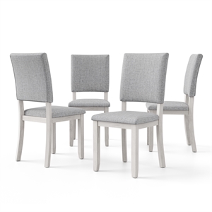 Bowery Hill Fabric Upholstered Gray Side Chairs (Set of 4)