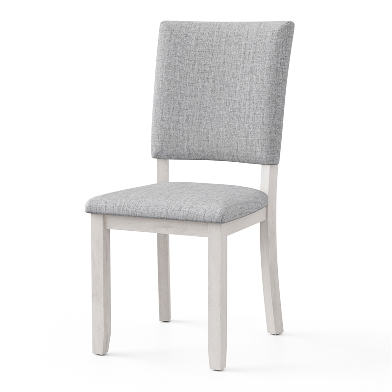 Bowery Hill Fabric Upholstered Gray Side Chairs (Set of 4)
