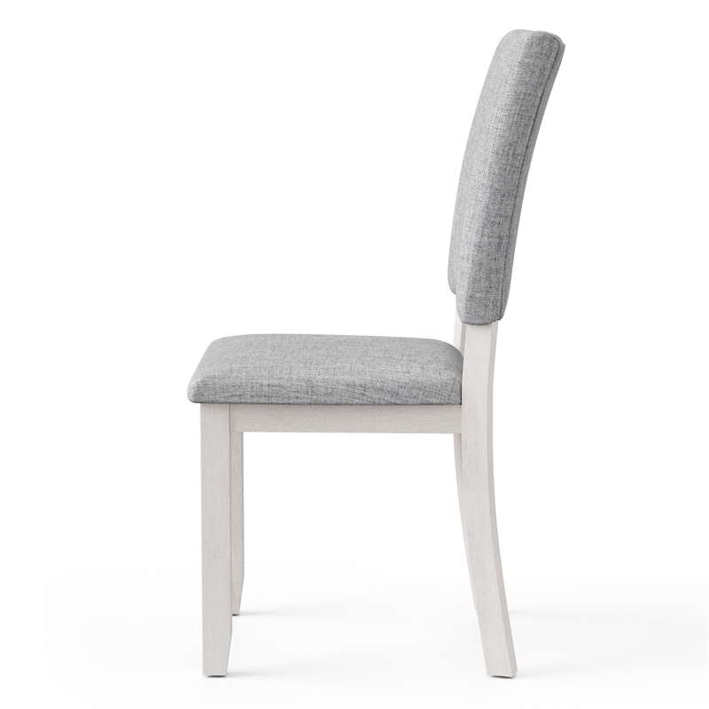 Bowery Hill Fabric Upholstered Gray Side Chairs (Set of 4)