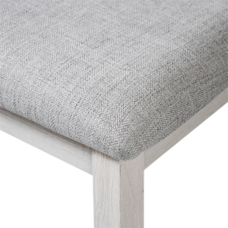 Bowery Hill Fabric Upholstered Gray Side Chairs (Set of 4)