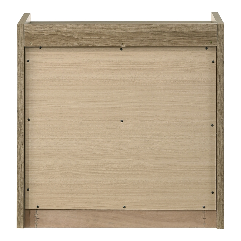 Bowery Hill Dovetail Wood 2-Drawer Nightstand in Dusty Oak Finish