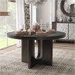 Bowery Hill Solid Wood Round Dining Table in Ash Gray