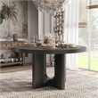 Bowery Hill Solid Wood Round Dining Table in Ash Gray