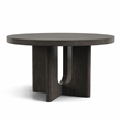 Bowery Hill Solid Wood Round Dining Table in Ash Gray