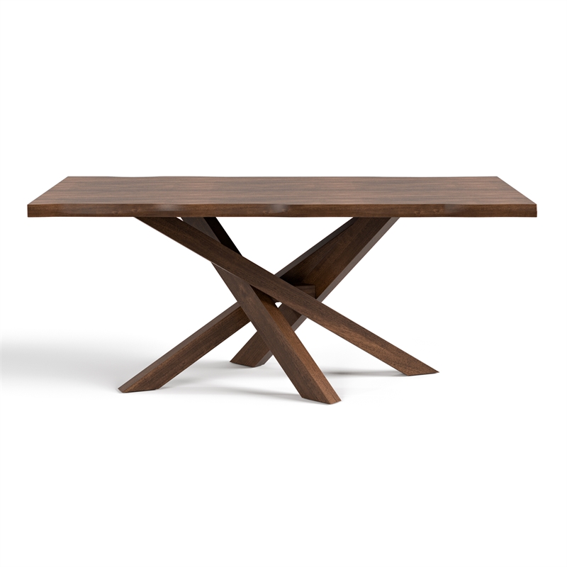 Bowery Hill Mid-Century Modern Dining Table in Rich Walnut