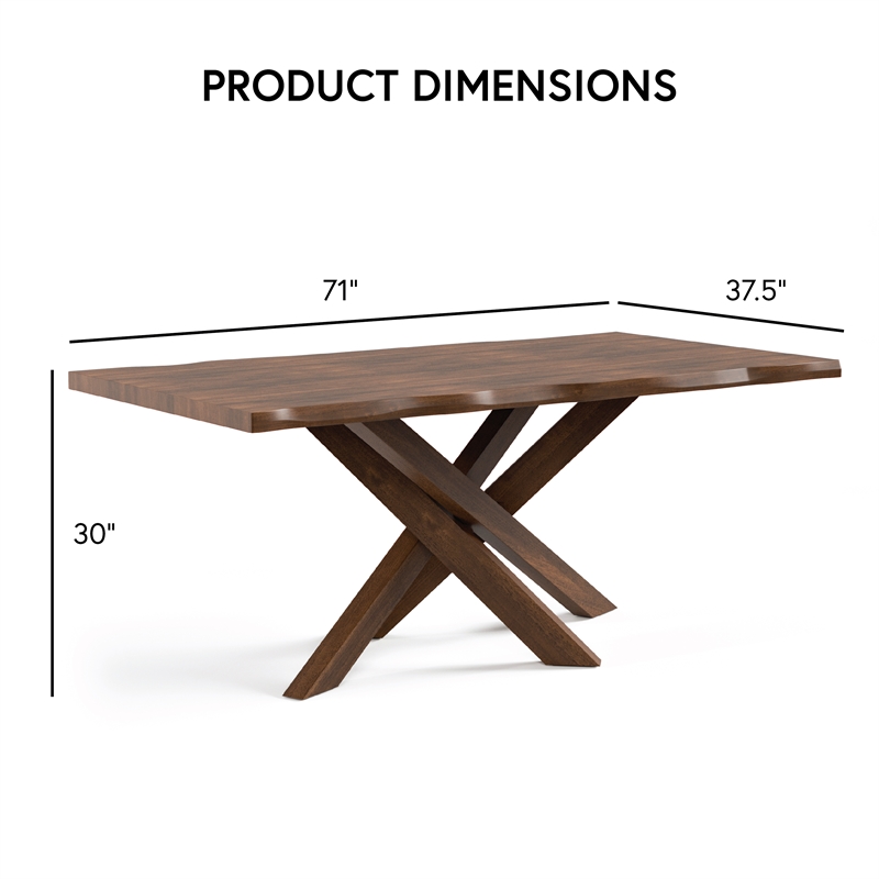 Bowery Hill Mid-Century Modern Dining Table in Rich Walnut