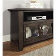 Bowery Hill Transitional 60-In TV Stand in Grey with Glass Cabinets