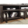 Bowery Hill Transitional 60-In TV Stand in Grey with Glass Cabinets
