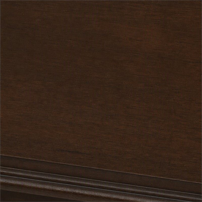 Bowery Hill Solid Wood 5-Drawer Chest in Brown Cherry Finish