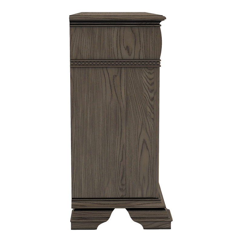 Bowery Hill Traditional 9-Drawer Wood Dresser in Gray Finish