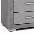 Bowery Hill Transitional Wood 5-Drawer Chest in Gray