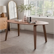 Bowery Hill Oval Solid Wood Dining Table in Walnut Finish