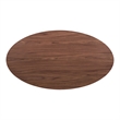 Bowery Hill Oval Solid Wood Dining Table in Walnut Finish