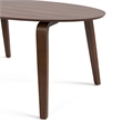 Bowery Hill Oval Solid Wood Dining Table in Walnut Finish