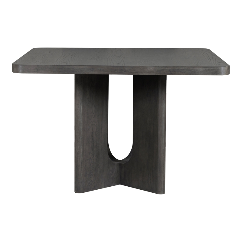 Bowery Hill Solid Wood Square Counter Height Table in Ash Gray