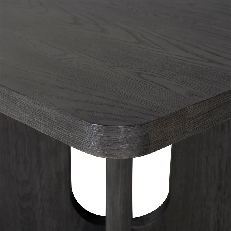 Bowery Hill Solid Wood Square Counter Height Table in Ash Gray