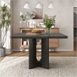 Bowery Hill Solid Wood Square Counter Height Table in Ash Gray