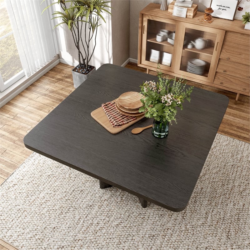 Bowery Hill Solid Wood Square Counter Height Table in Ash Gray