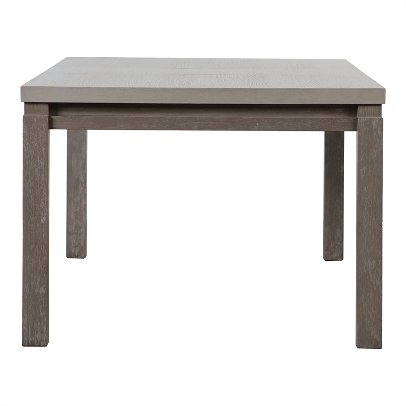 Bowery Hill Wood Two-Tone Dining Table in Gray and Stone Gray Finish