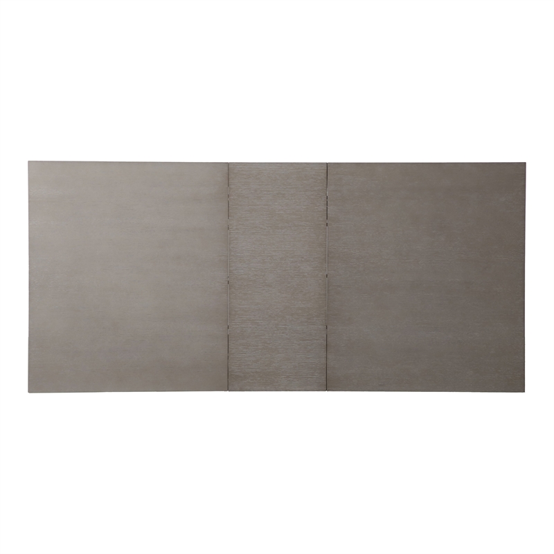 Bowery Hill Wood Two-Tone Dining Table in Gray and Stone Gray Finish