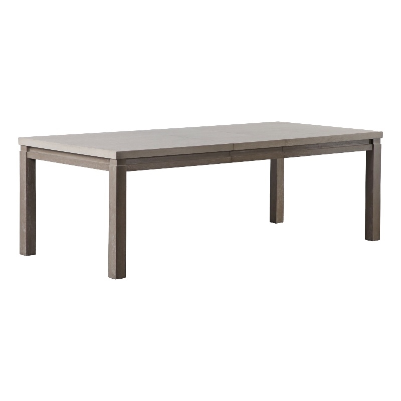 Bowery Hill Wood Two-Tone Dining Table in Gray and Stone Gray Finish