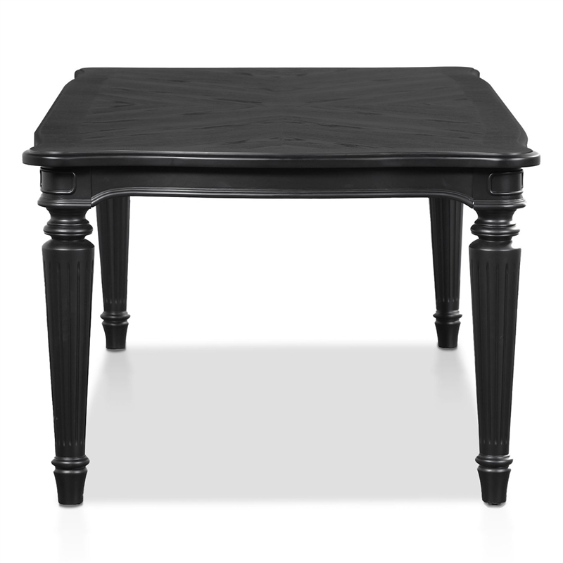 Bowery Hill Wood 84-Inch Dining Table in Black