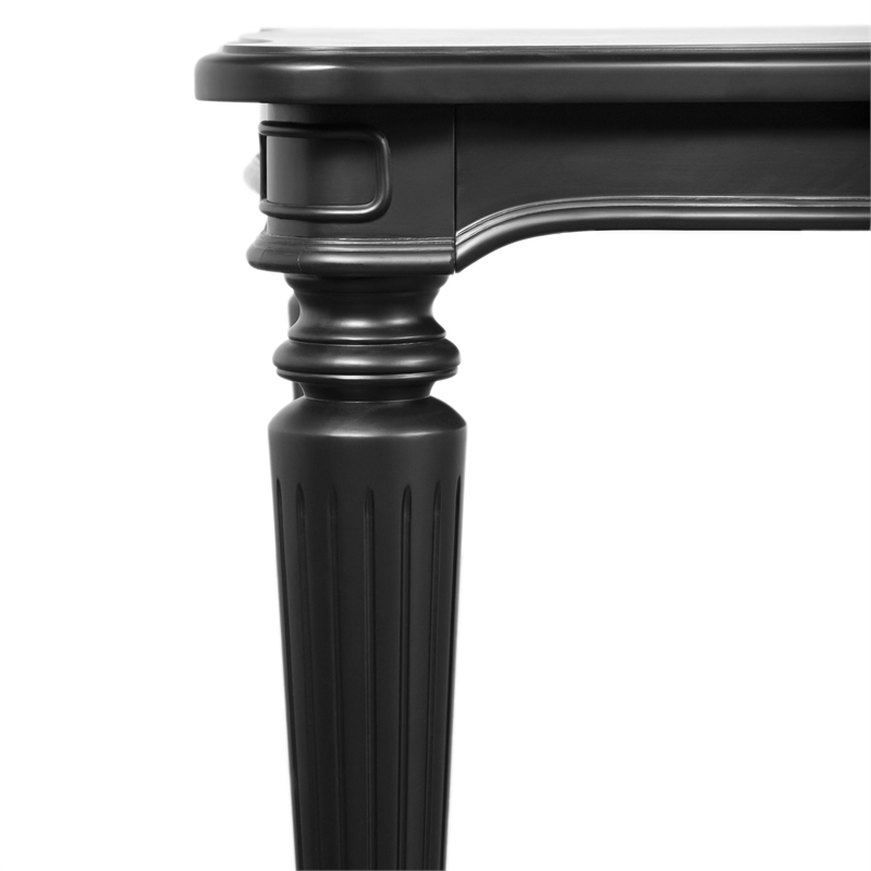 Bowery Hill Wood 84-Inch Dining Table in Black