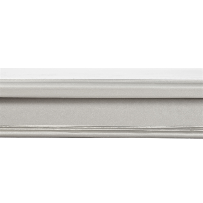 Bowery Hill Wood 84-in Dining Table in Silver Finish with Fluted Legs