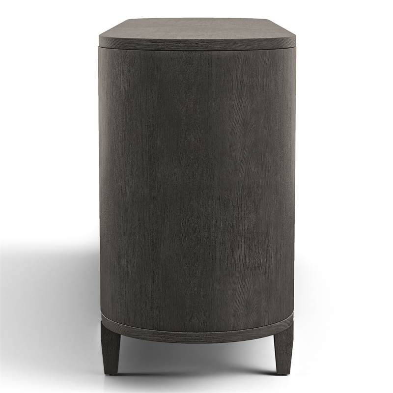 Bowery Hill Solid Wood 2-Door Server in Ash Gray