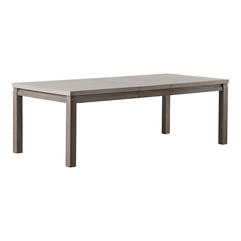 Bowery Hill 7-Piece Wood Dining Table Set in Grey and Stone Grey