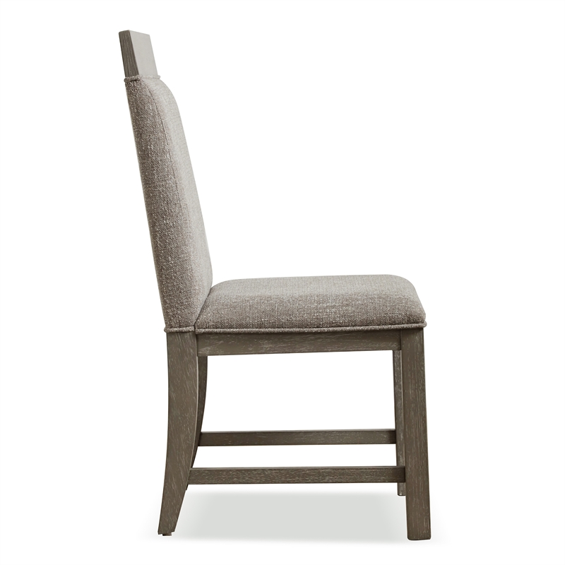 Bowery Hill 7-Piece Wood Dining Table Set in Grey and Stone Grey