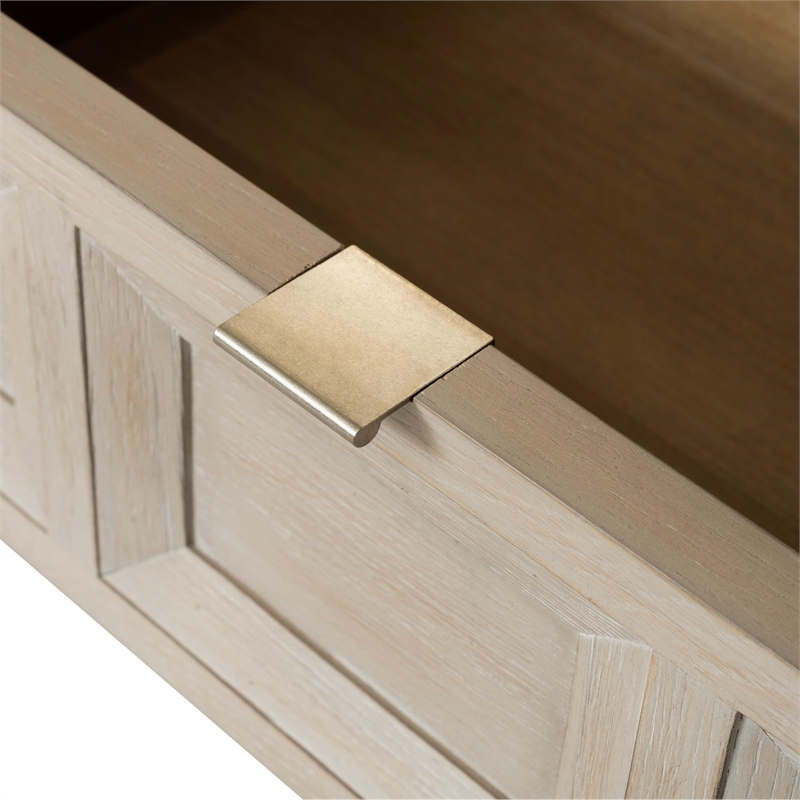 Bowery Hill Wood 2-Drawer TV Stand with Shelves in Tawny Brown