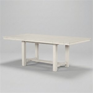 Bowery Hill Extendable Rubberwood Dining Table in Rustic White Oak