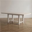Bowery Hill Extendable Rubberwood Dining Table in Rustic White Oak