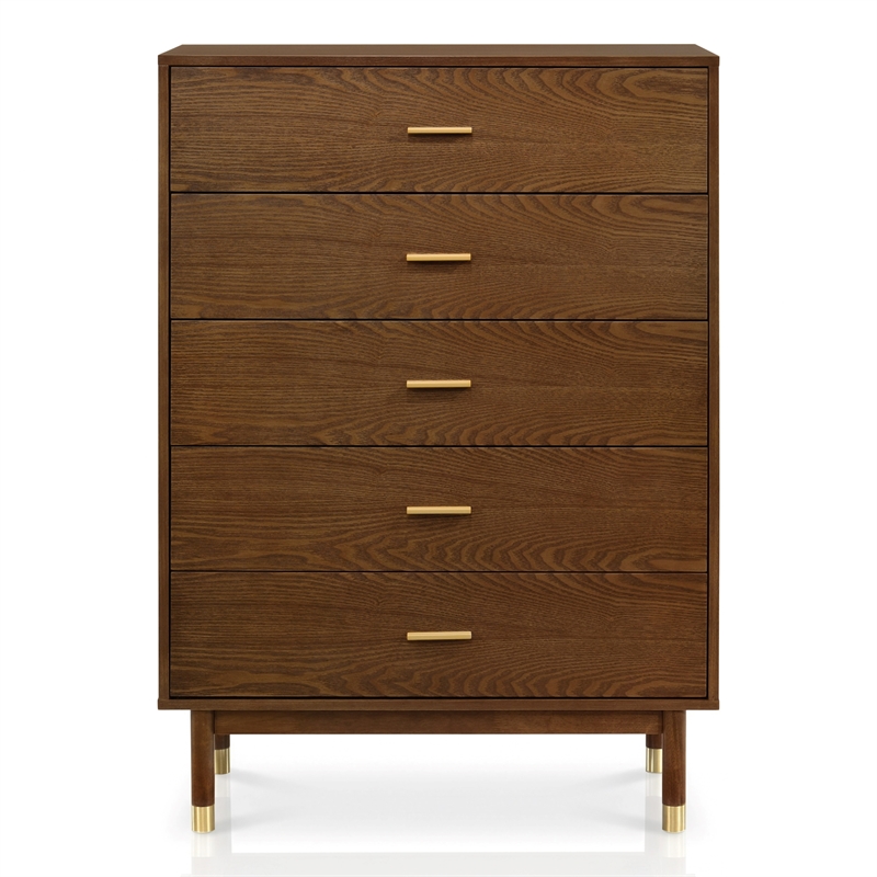 Bowery Hill Solid Wood King 3-Piece Bedroom Set in Walnut