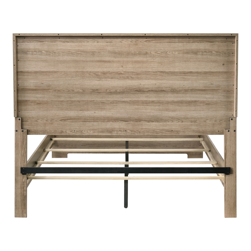 Bowery Hill Wood Queen 2-Piece Bedroom Set in Dusty Oak