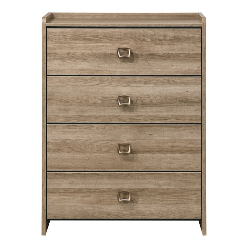 Bowery Hill Queen 4-Piece Bedroom Set in Dusty Oak Finish