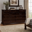 Bowery Hill Transitional 9-Drawer Dresser in Cherry Finish