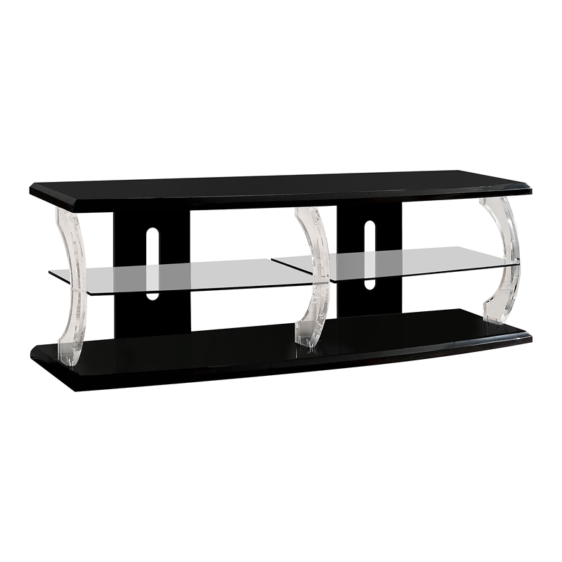 Bowery Hill 60-Inch Contemporary TV Stand in Black