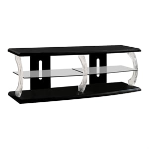 Bowery Hill 60-Inch Contemporary TV Stand in Black