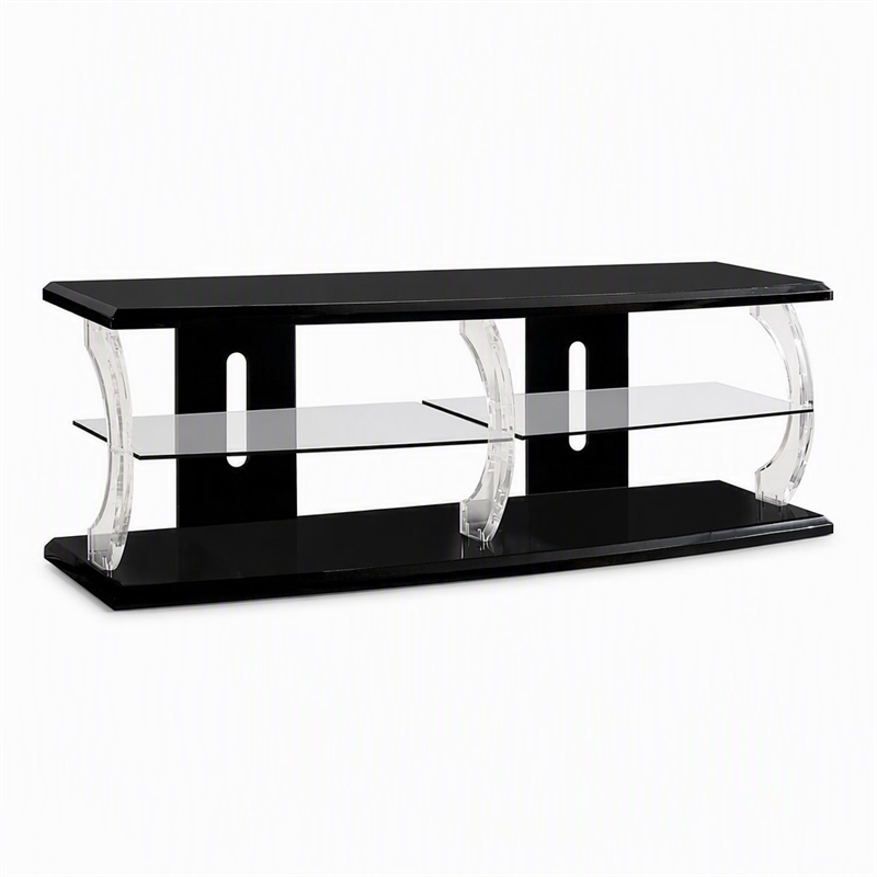 Bowery Hill 60-Inch Contemporary TV Stand in Black